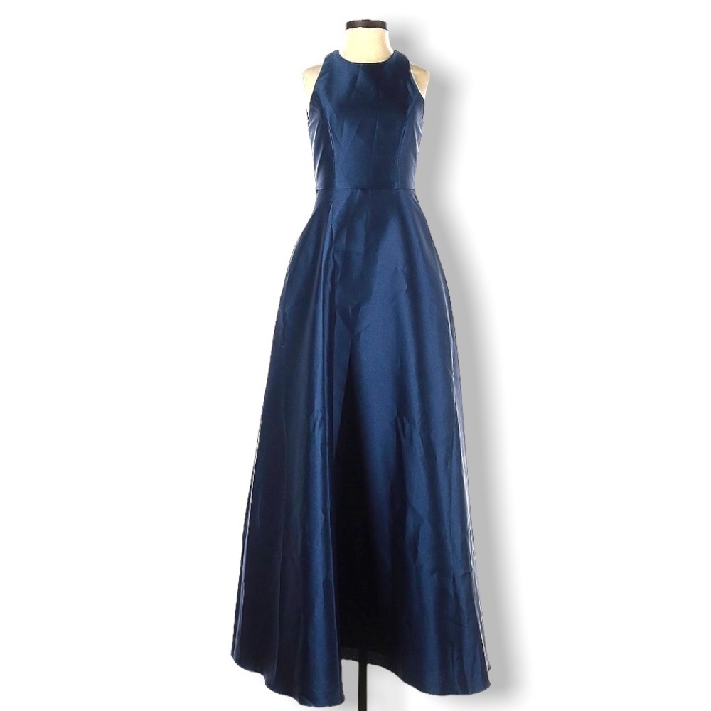 Dessy Girl Collection Alfred Sung Sofia Blue Junior Bridesmaid Gown #JR545